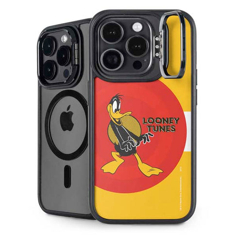 Looney Tunes Daffy Duck Yellow Stripes iPhone 14 Pro Kickstand Case